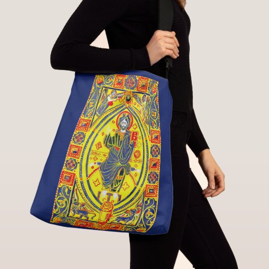Byzantine volkskunst Jezus Crossbody Tas (Dichtbij)