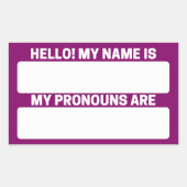 Byzantium Nom & Pronoun Étiquettes (Devant)