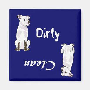 BZ - American Bulldog Dirty Paws Magnet Magneet