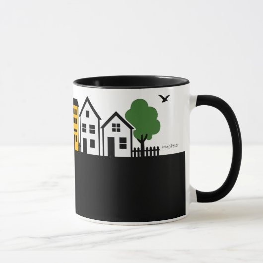 C02 - Tasse avec Skyline de village de petite vill (Droite)