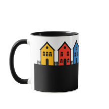 C02 - Tasse avec Skyline de village de petite vill