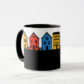 C02 - Tasse avec Skyline de village de petite vill (Devant gauche)