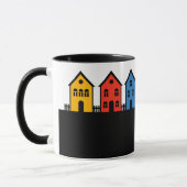 C02 - Tasse mit Dorf Kleinstadt Skyline Mok (Links)