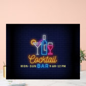 C0cktail auto neon teken acryl bord (Huwelijk)