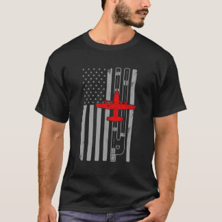C130 Hercules Gunship Vliegtuig Amerikaanse vlag R T-shirt