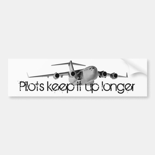C17 Piloten houden het langer op Bumpersticker (Voorkant)