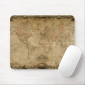 C1847 Colton's oude Wereldkaart Mousepad Muismat (Met muis)