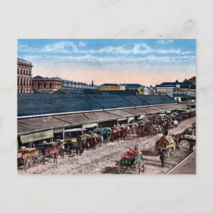 c1910 Franse markt New Orleans LA (kleur) Briefkaart