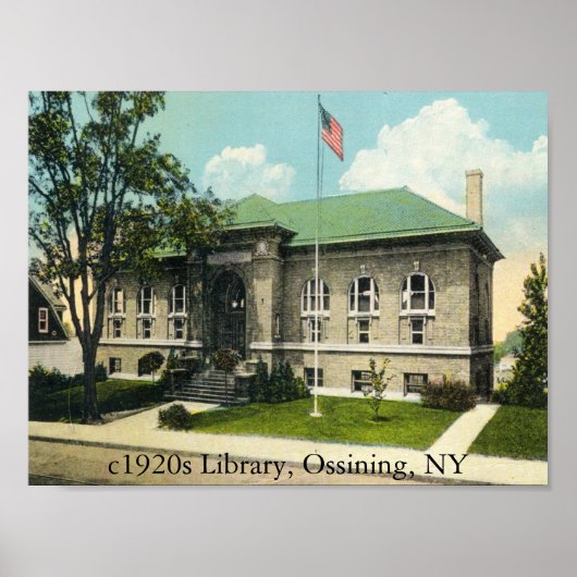 c1920s Library, Ossining, NY Poster (Voorkant)