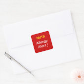 c1 - Allergie Alert - NUTS. Vierkante Sticker (Envelop)