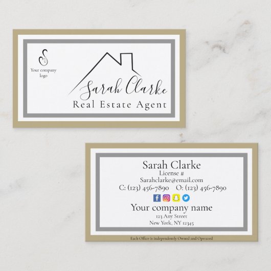 C21 Black Rooftop-Visitekaartje Visitekaartje (Voorkant / Achterkant)