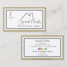 C21 Carte de visite noir sur le toit