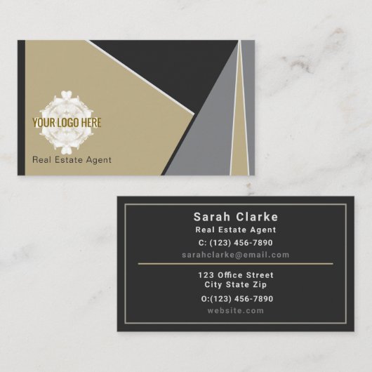 C21 Couleurs Carte de visite Abstrait (Devant / Derrière)