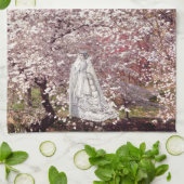 C23 Cherry Blossom Bride Tea Towel Theedoek (Gevouwen)