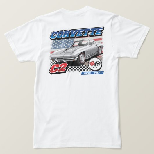 C2 Corvette - 2-zijdig Mannen T-shirt (Design achterkant)