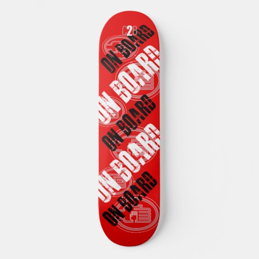 C2B: AAN BOORD 8 1/2 "RED Skateboard Deck (Voorkant)
