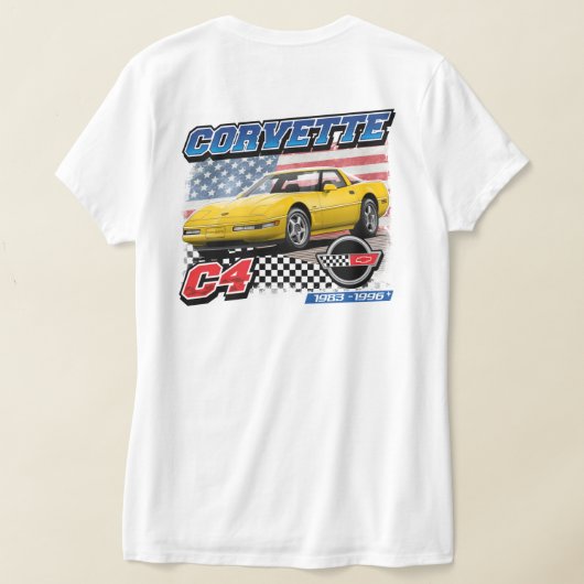C4 Corvette - 2-zijdig dames T-shirt (Laag Achter)