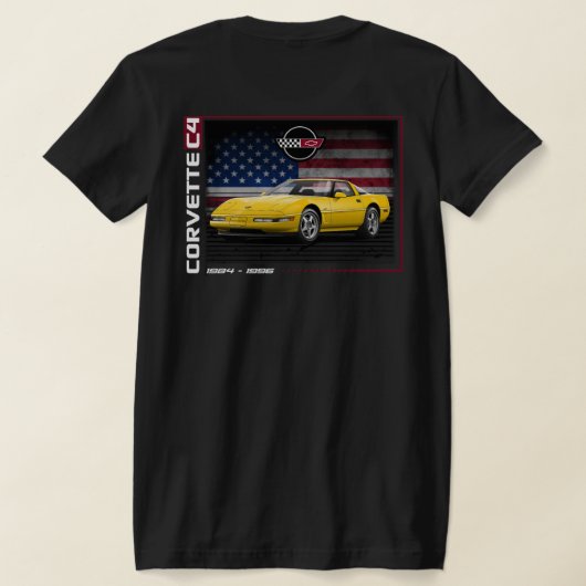C4 Corvette - 2-zijdig dames T-shirt (Laag Achter)