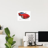 C4 Corvette afdruk, waardevol Poster papier (steen (Thuiskantoor)