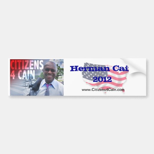 C4C Herman Cain Bumpersticker 2012 (Voorkant)