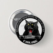 C4SS het Kat van de Lazer op een Button (Voorkant /achterkant)