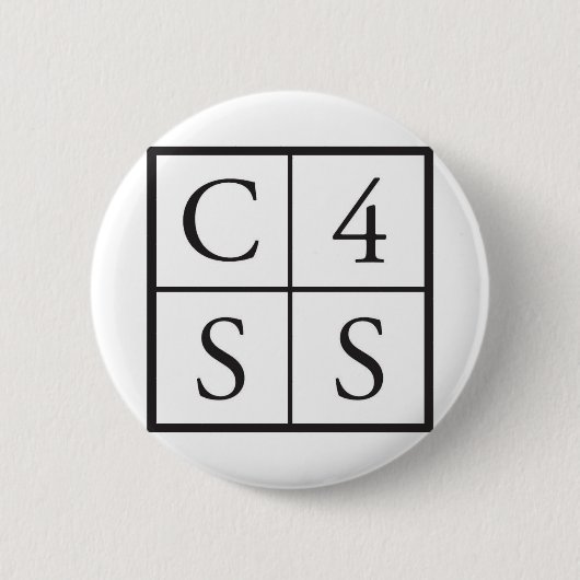 C4SS kwadraat Ronde Button 5,7 Cm (Voorkant)