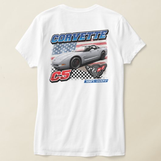 C5 Corvette - 2-zijdig dames T-shirt (Laag Achter)