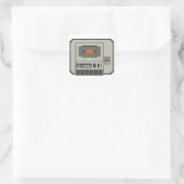 C64 Datasette 8bit Tape Cassette Recorder Vierkante Sticker (Tas)