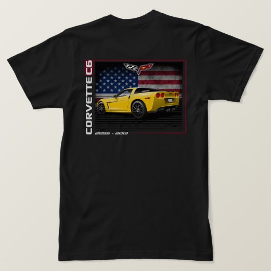 C6 Corvette - 2-zijdig Mannen T-shirt (Design achterkant)