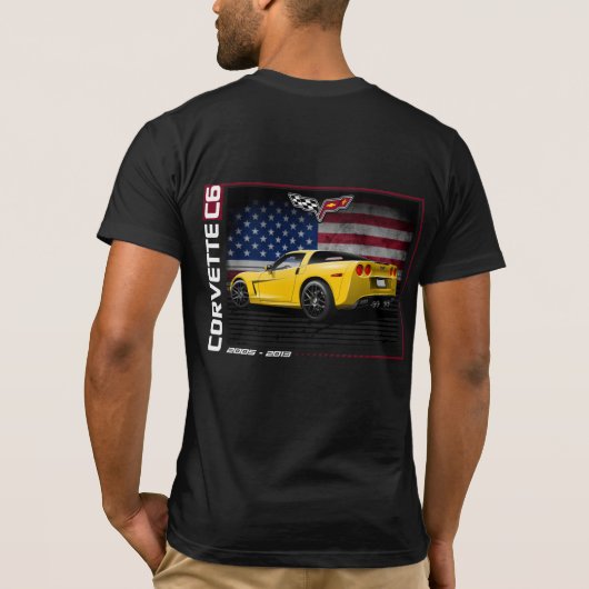 C6 Corvette - 2-zijdig Mannen T-shirt (Achterkant)