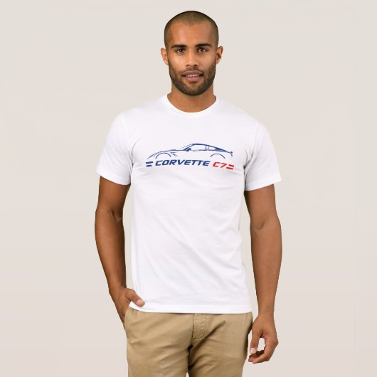C7 Corvette - 2-zijdig Mannen T-shirt (Voorkant volledig)