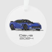 C7 Corvette Sports Voiture Blue Main Draetch (devant)