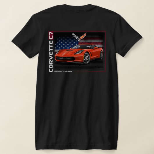 C7 Corvette - T-shirt féminin à 2 faces (Couchage Retour)