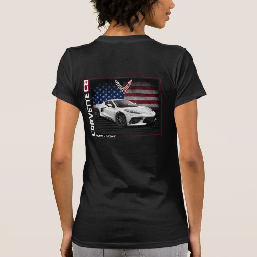 C8 Corvette - 2-zijdig dames T-shirt (Achterkant)