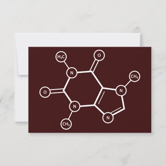 C8H10N4O2 moleculaire structuur Kaart (Voorkant)