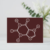 C8H10N4O2 moleculaire structuur Kaart (Staand voorkant)