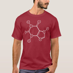C8H10N4O2 moleculaire structuur T-shirt