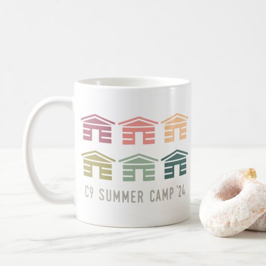 C9 Camp d'été 2024 Mug de café (Avec donut)