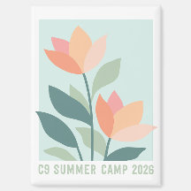 C9 Camp d'été 2026 Magnet Fleur