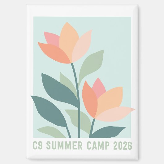 C9 Camp d'été 2026 Magnet Fleur (Recto)