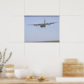 C-130 Hercules approach_Militair Vliegtuig Poster (Keuken)