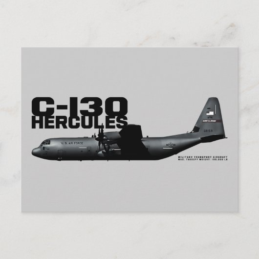 C-130 Hercules Briefkaart (Voorkant)