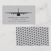 C-130 Hercules Pilot Grey Visitekaartje (Voorkant / Achterkant)