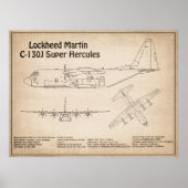 C-130 Hercules - Plannen SD Poster (Voorkant)