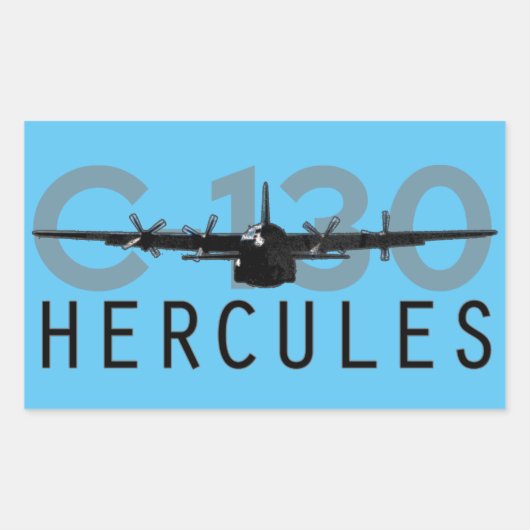 C-130 Hercules Rechthoekige Sticker (Voorkant)