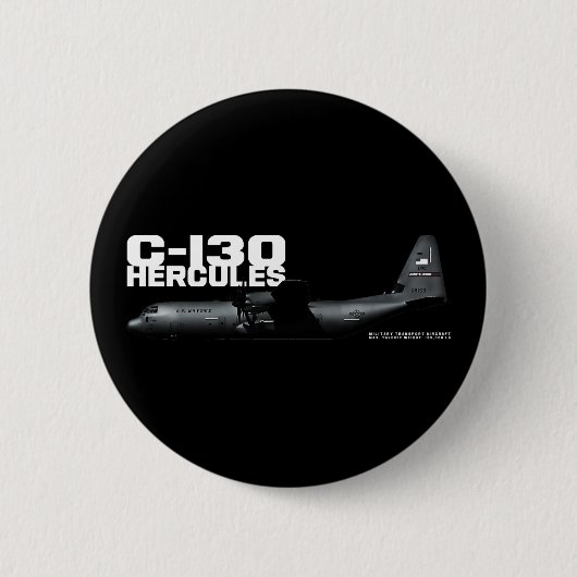 C-130 Hercules Ronde Button 5,7 Cm (Voorkant)
