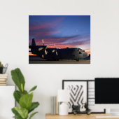 C-130 Hercules Sunset Poster (Thuiskantoor)