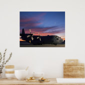 C-130 Hercules Sunset Poster (Keuken)