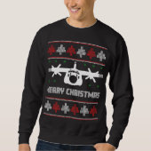 C-130-Hercules vliegtuig Oegly KerstSweater Trui (Voorkant)