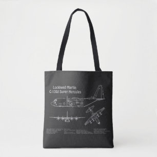 C-130 Hercules - Vliegtuigblauwdruk Plannen PD Draagtas